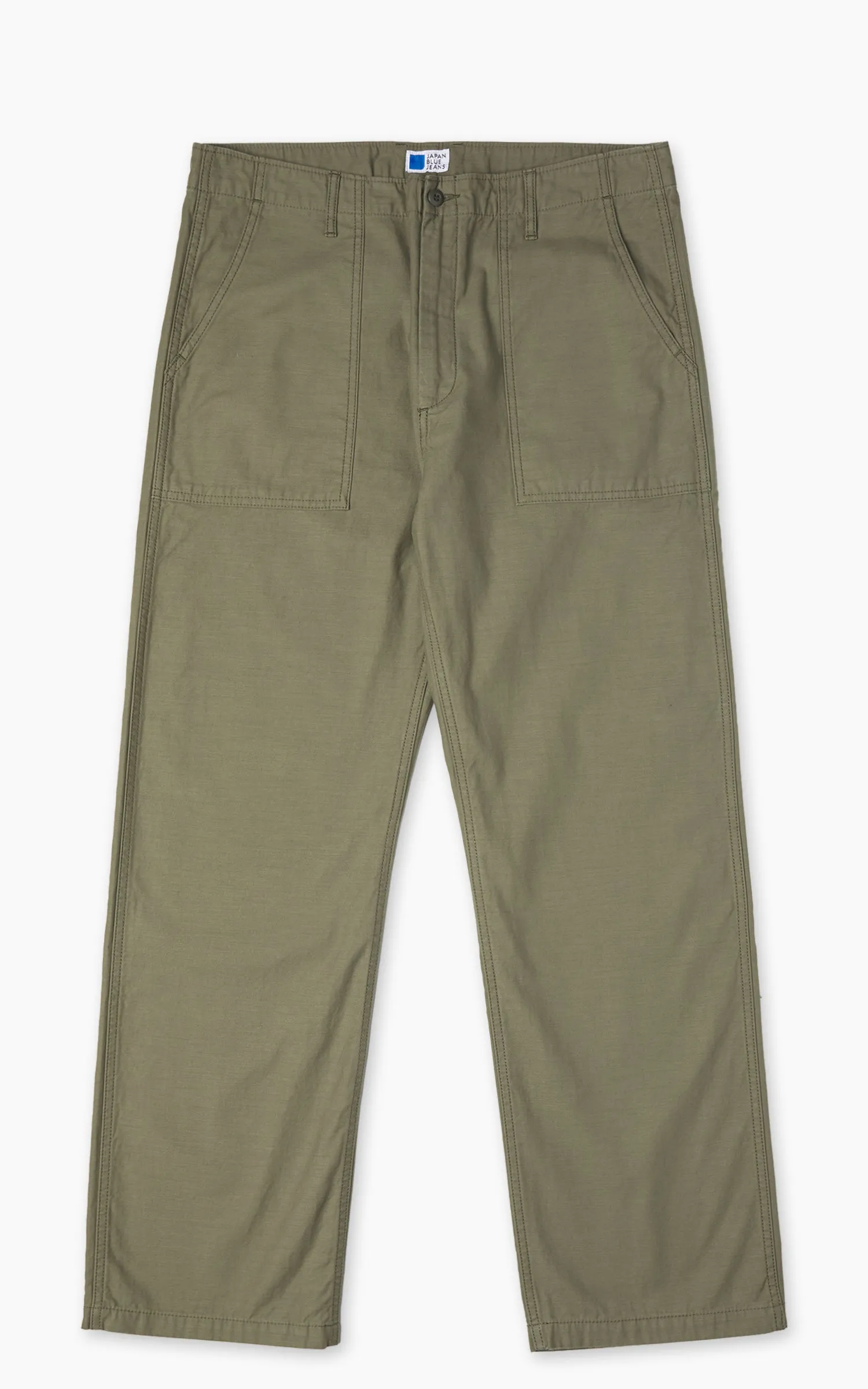 Japan Blue JBPT1031 Relaxed Fit Baker Pants Olive Drab sold by Cultizm