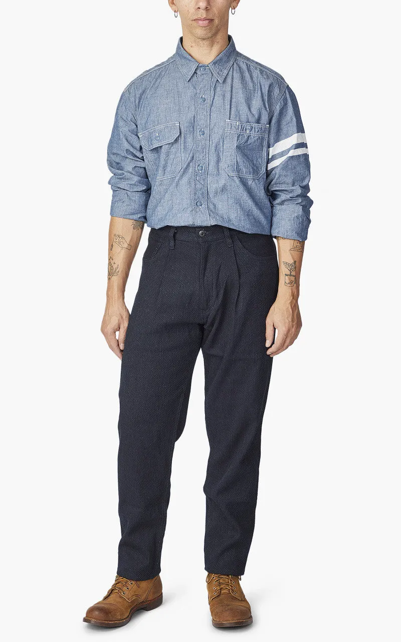 Japan Blue JBJE1500 Sashiko Wide Tapered Pants Indigo sold by Cultizm product image thumbnail 2