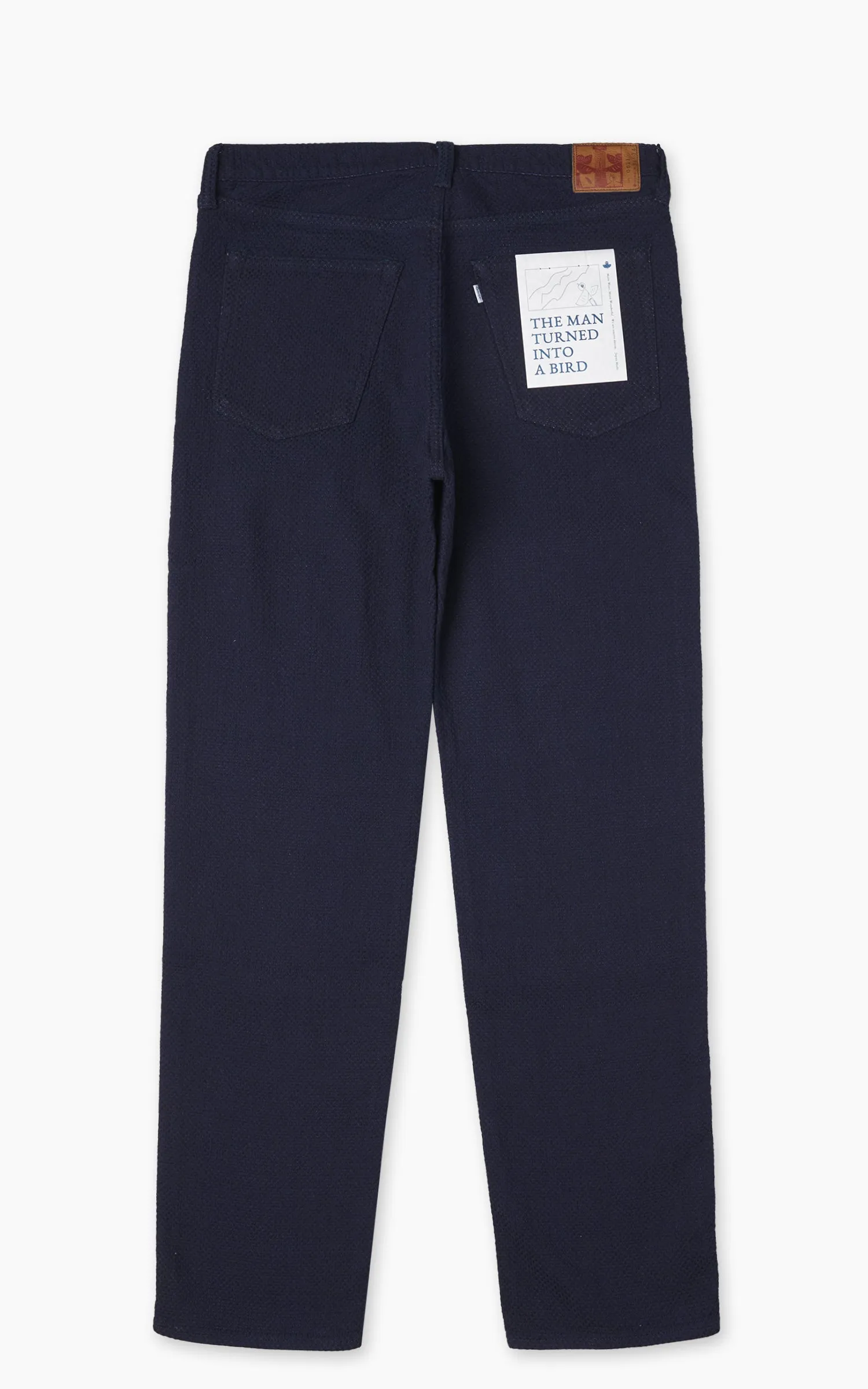 Omoto Denim 0621 Relax Fit Ori-Zashi Sashiko Pant Indigo sold by Cultizm product image thumbnail 2
