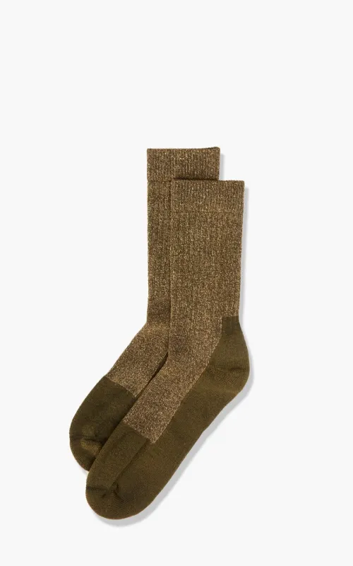 Red Wing Shoes Deep Toe-Capped Wool Socks Olive Khaki sold by Cultizm