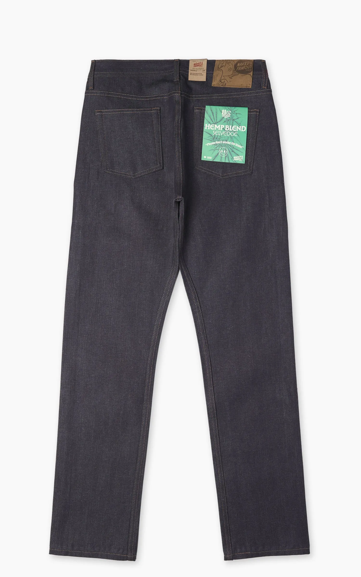 Naked & Famous Denim Weird Guy Hemp Blend Selvedge Indigo 11oz sold by Cultizm product image thumbnail 2