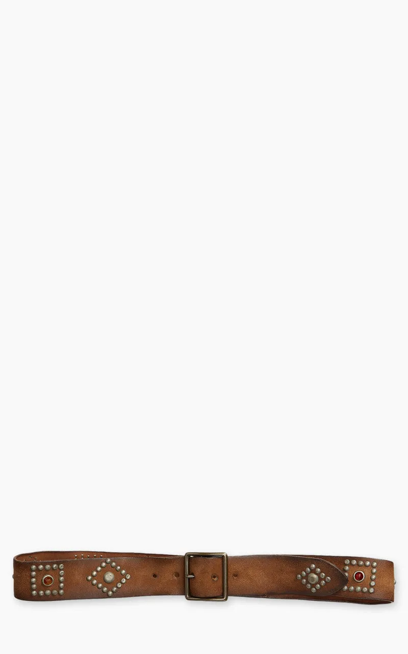 RRL Studded Roughout Leather Belt Light Brown sold by Cultizm product image thumbnail 2