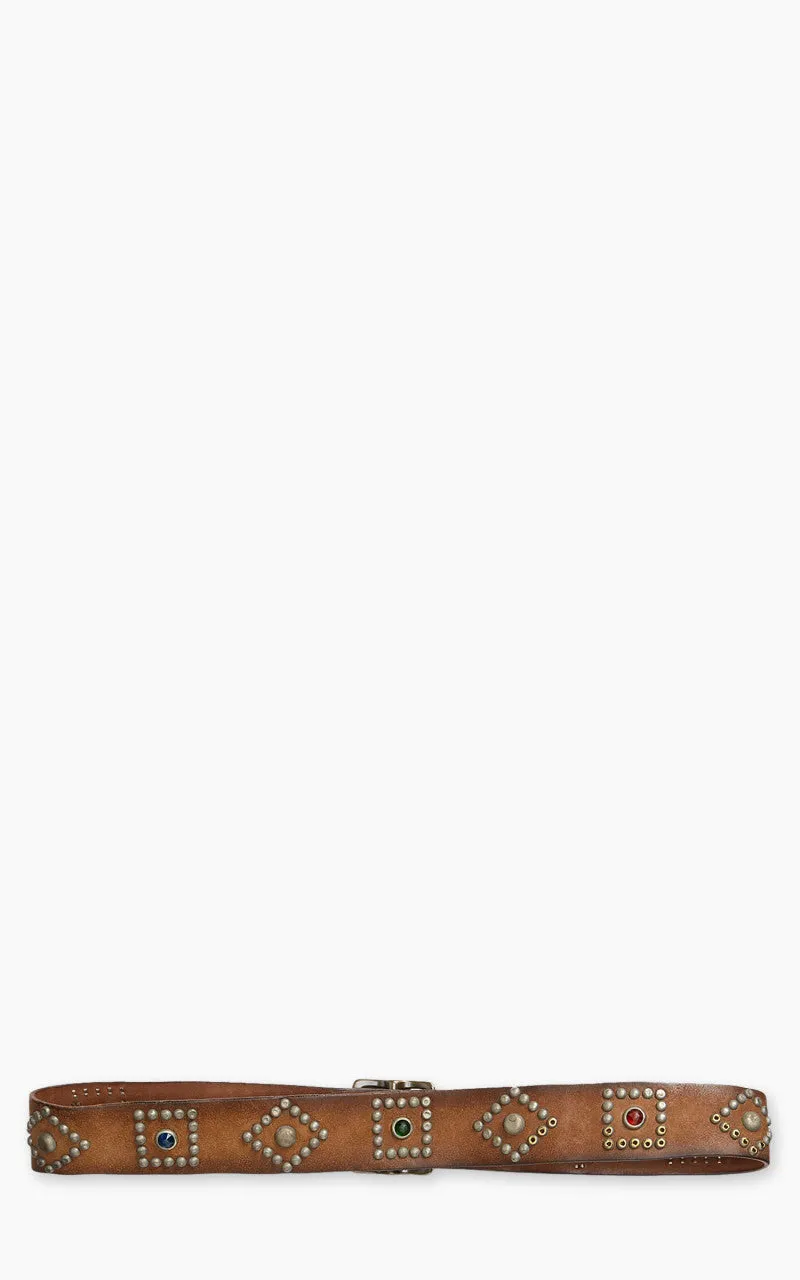 RRL Studded Roughout Leather Belt Light Brown sold by Cultizm product image thumbnail 3