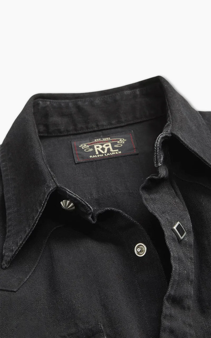 RRL Sawtooth Western Shirt Denim Black sold by Cultizm product image thumbnail 3