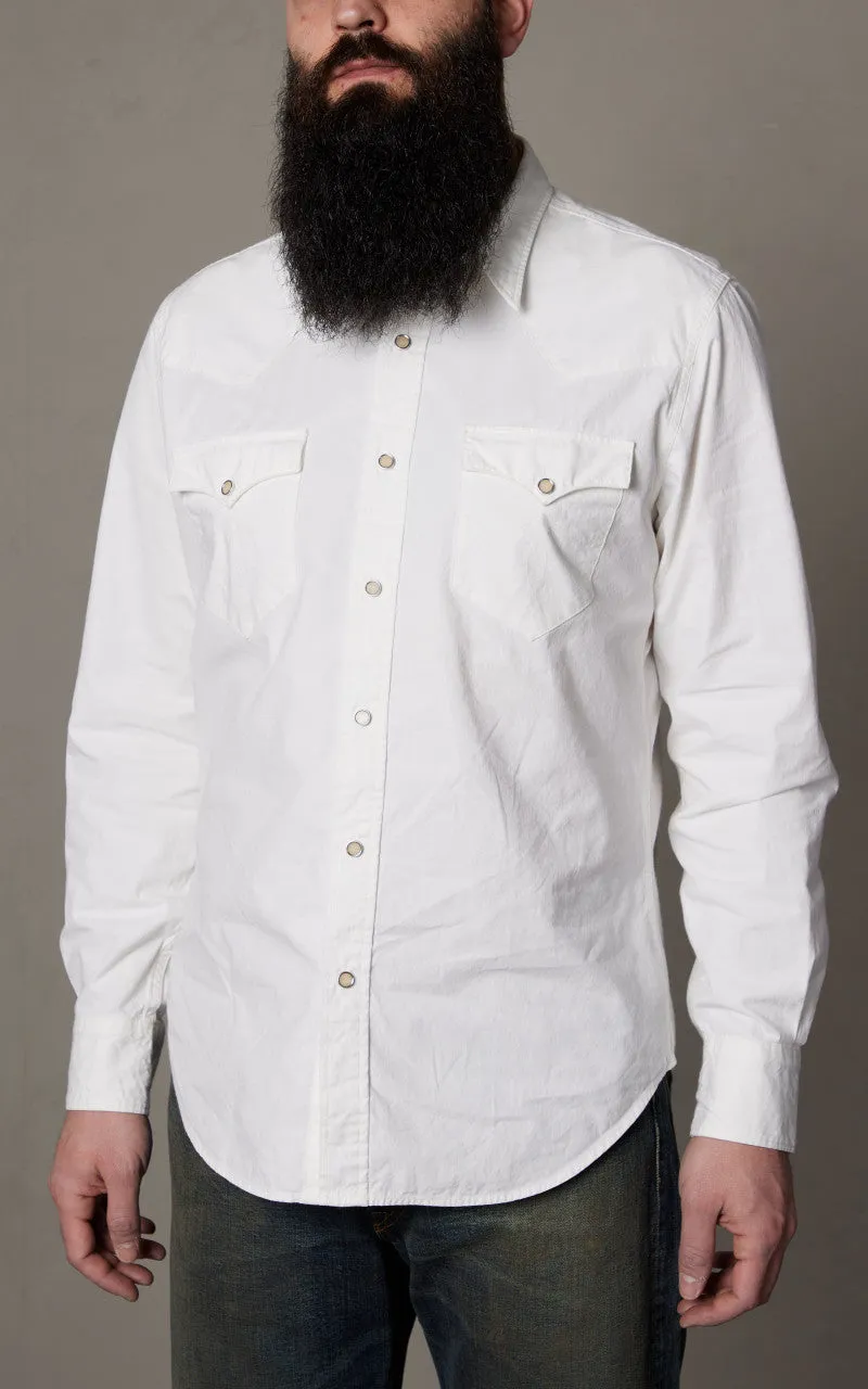 RRL Buffalo Western Shirt Poplin White sold by Cultizm product image thumbnail 4