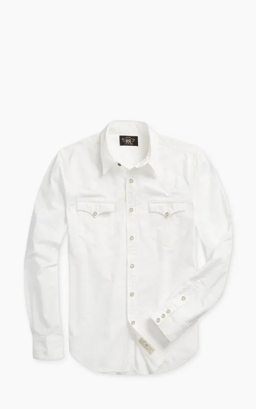 RRL Buffalo Western Shirt Poplin White sold by Cultizm