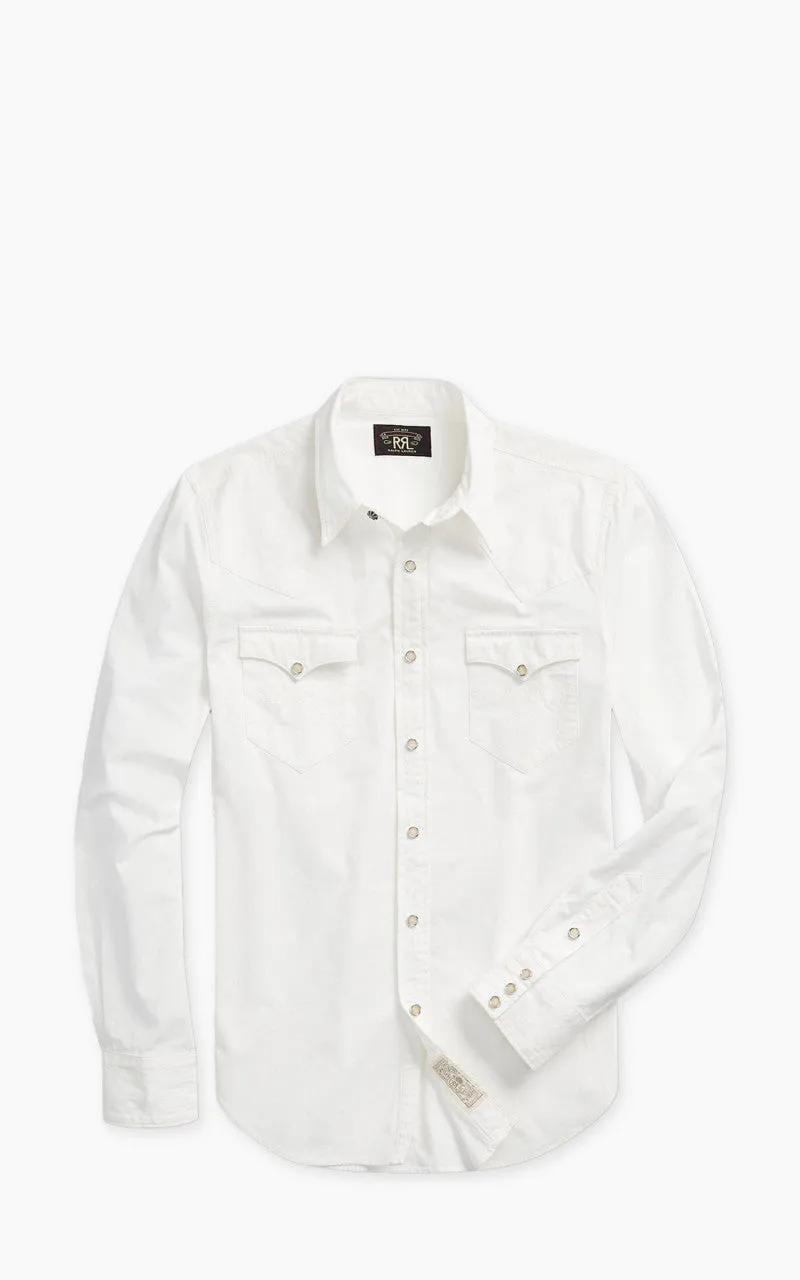 RRL Buffalo Western Shirt Poplin White sold by Cultizm