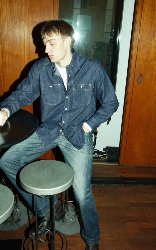 Nudie Jeans Julian Denim Shirt Rinsed made by Cultizm