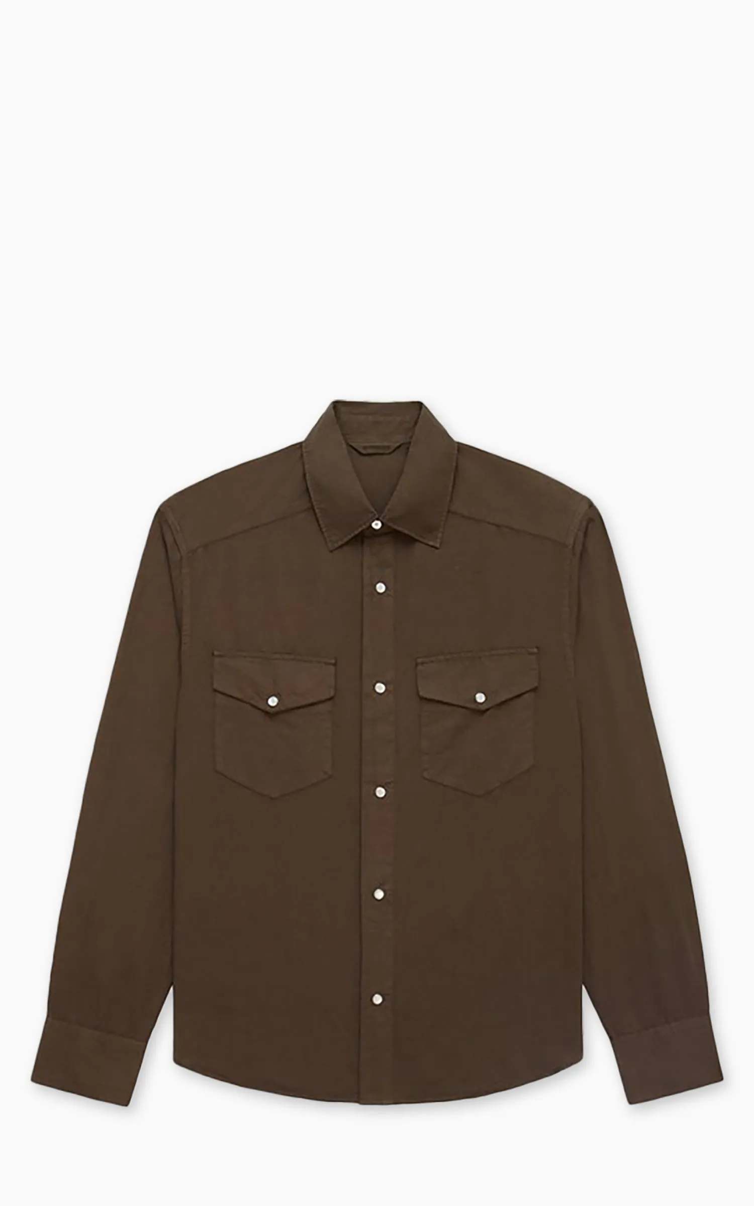 3sixteen Snap Western Shirt Garment Dye Mocha sold by Cultizm
