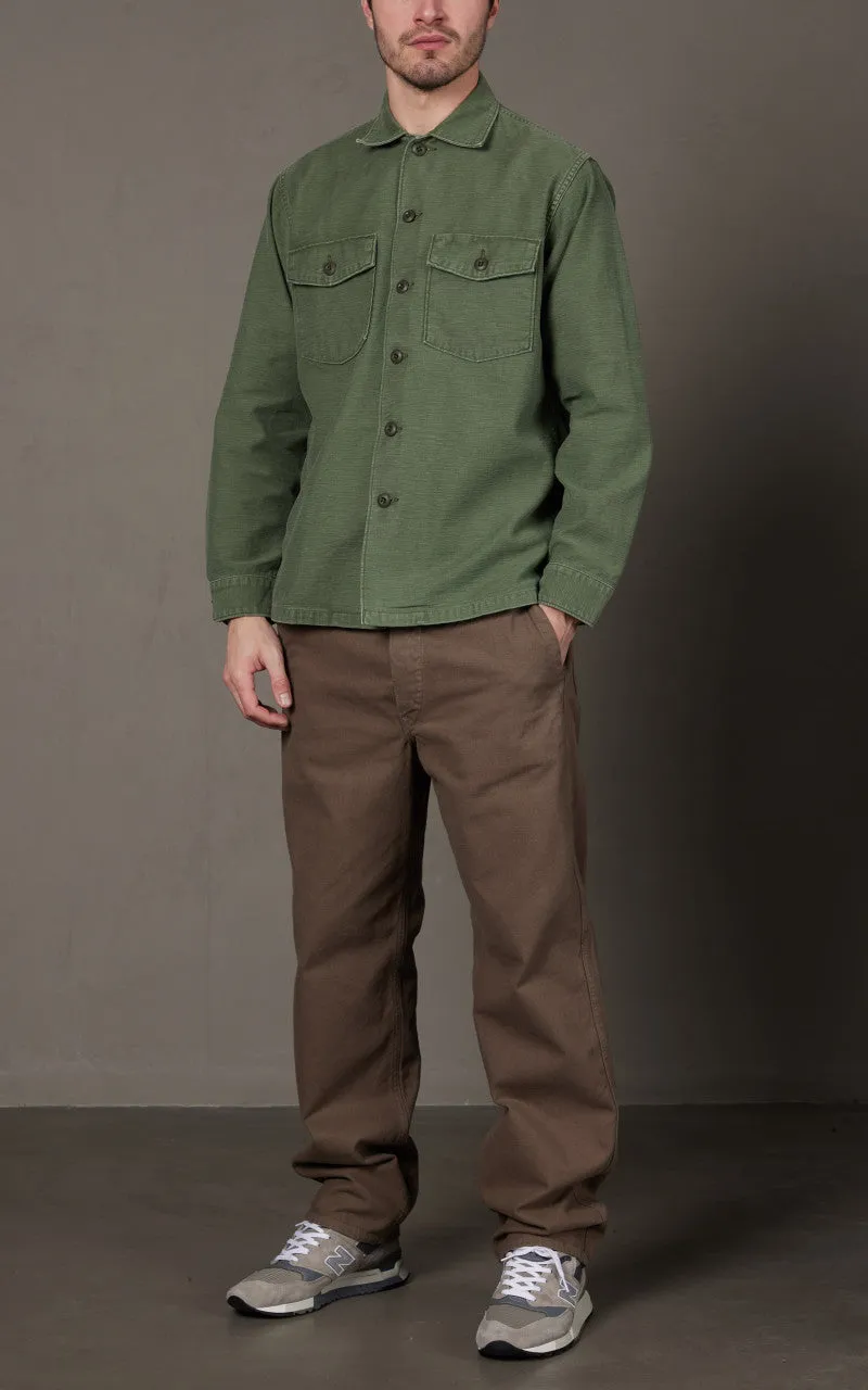 OrSlow US Army Fatigue Shirt Green Used Wash sold by Cultizm product image thumbnail 2