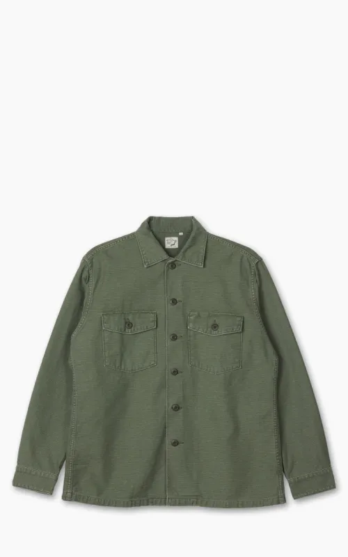 OrSlow US Army Fatigue Shirt Green Used Wash sold by Cultizm
