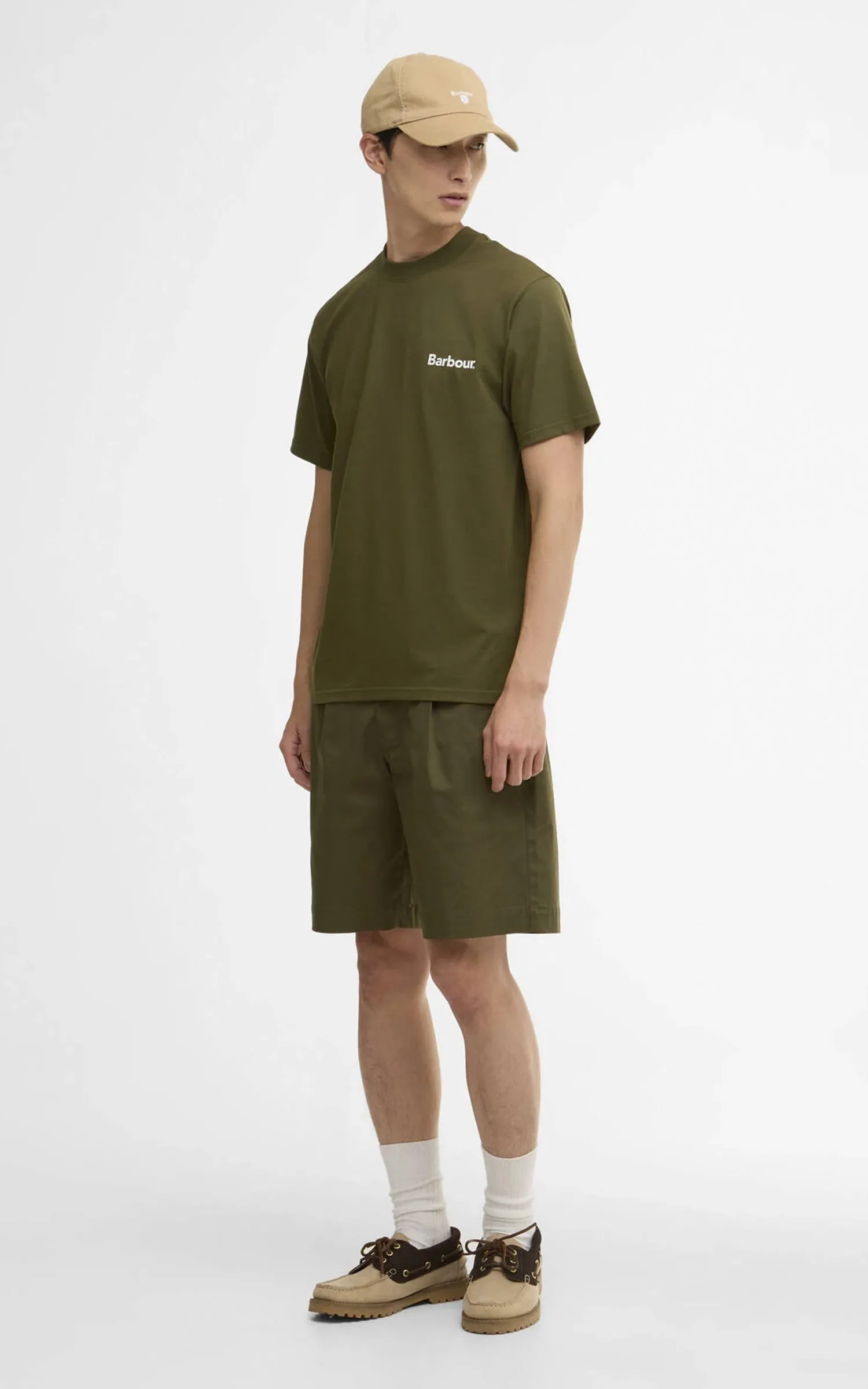 Barbour Camber Oversized T-Shirt Mid Olive sold by Cultizm product image thumbnail 5