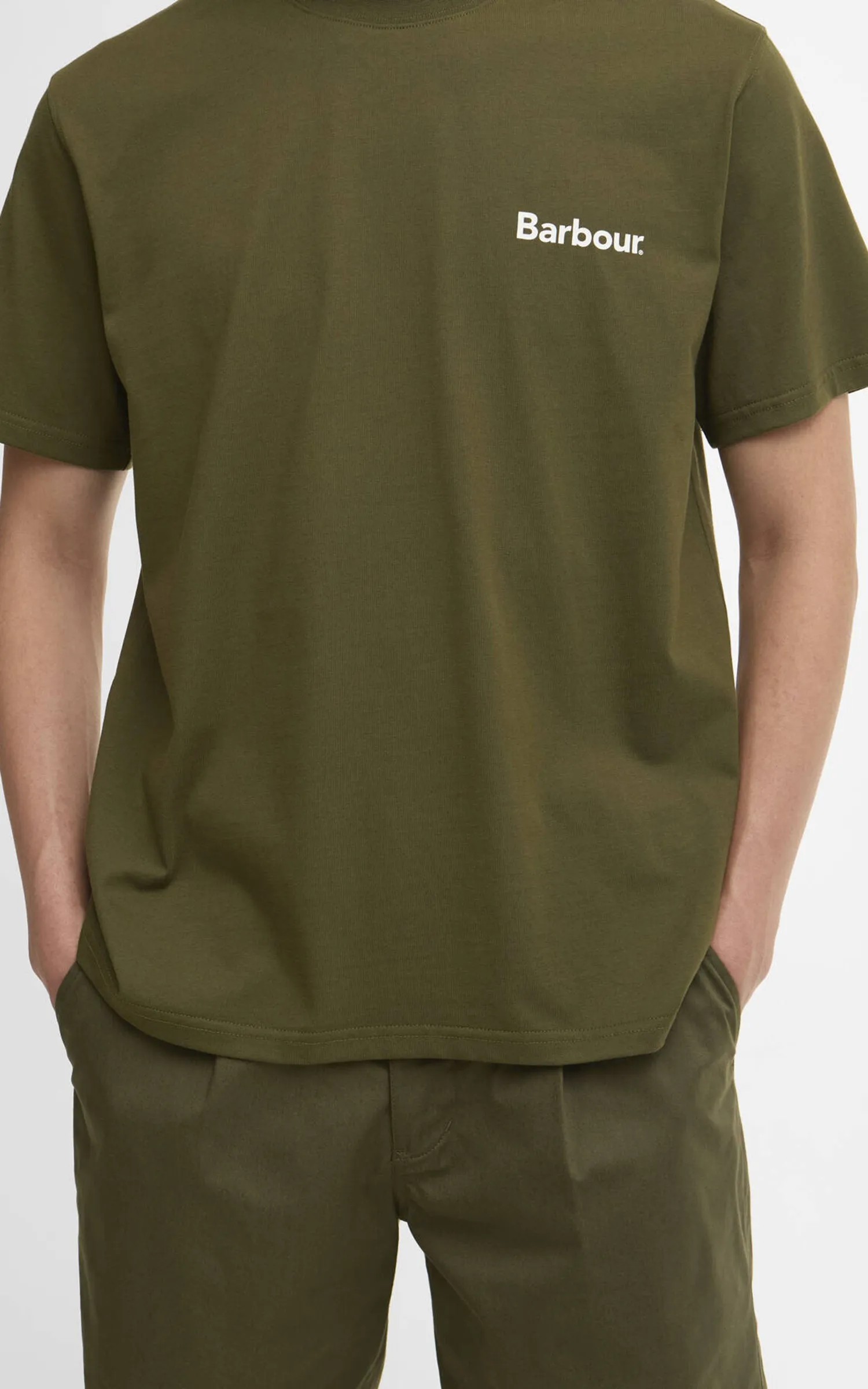 Barbour Camber Oversized T-Shirt Mid Olive sold by Cultizm product image thumbnail 4