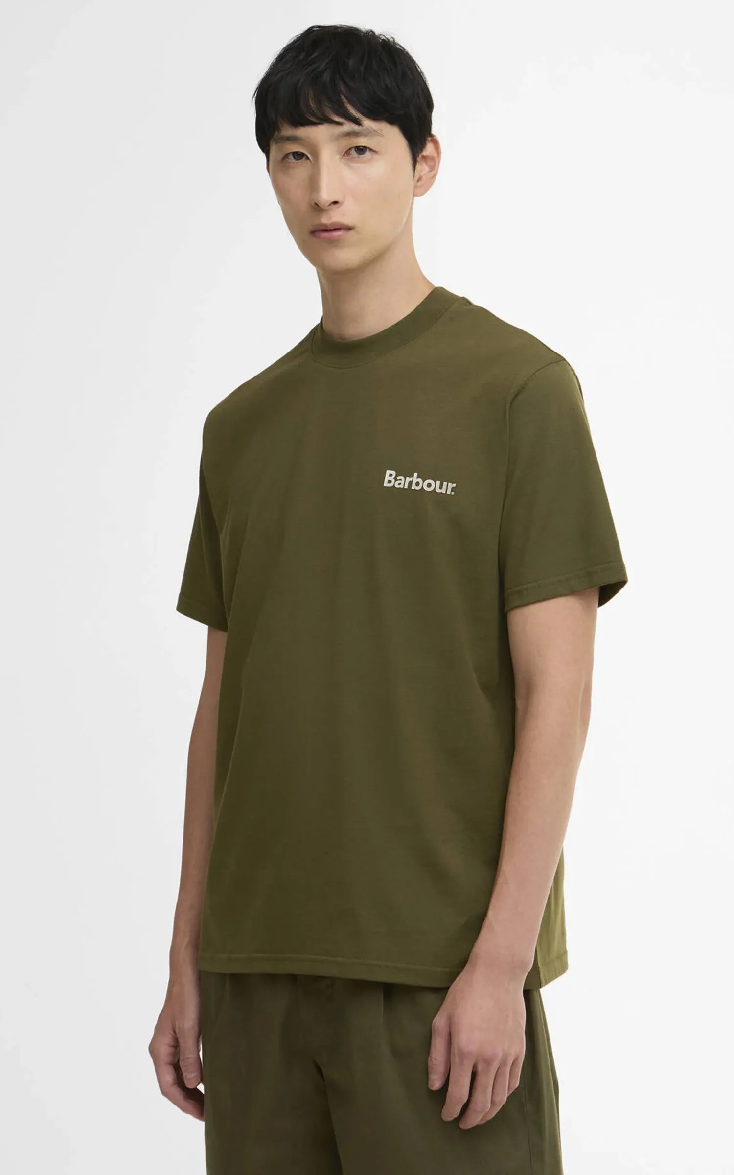 Barbour Camber Oversized T-Shirt Mid Olive sold by Cultizm product image thumbnail 3