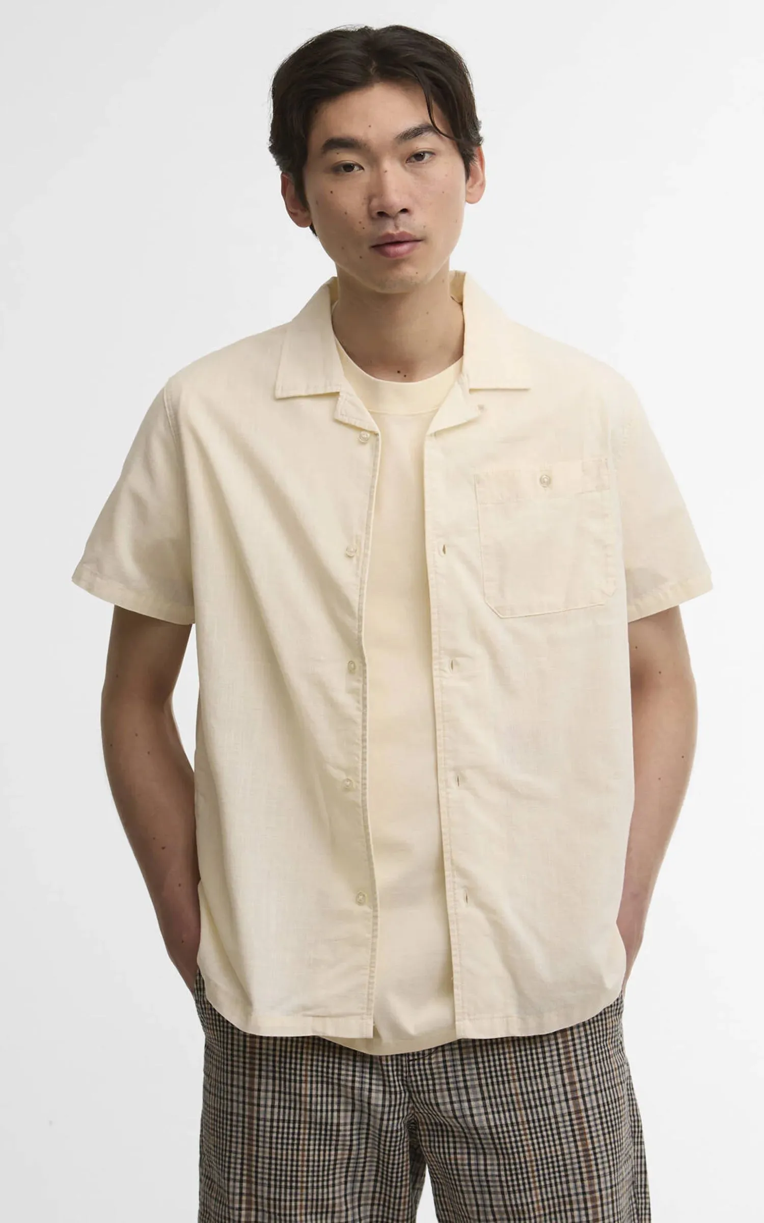 Barbour Parkvale Slub Relaxed Short-Sleeved Shirt Neutral sold by Cultizm product image thumbnail 2