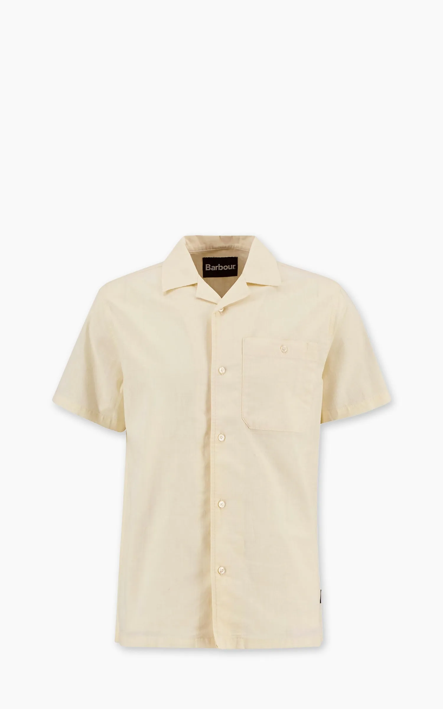 Barbour Parkvale Slub Relaxed Short-Sleeved Shirt Neutral sold by Cultizm