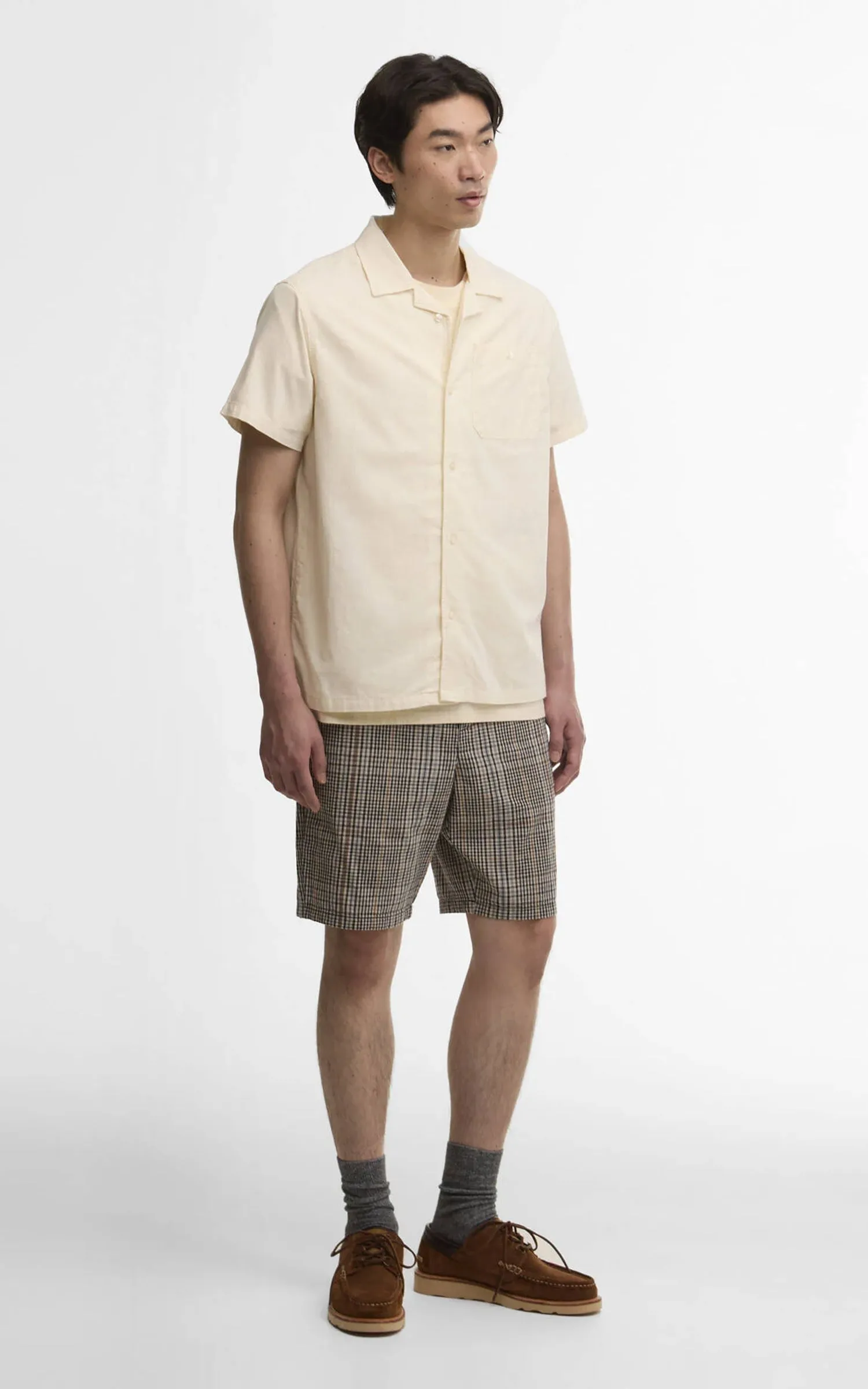 Barbour Parkvale Slub Relaxed Short-Sleeved Shirt Neutral sold by Cultizm product image thumbnail 3