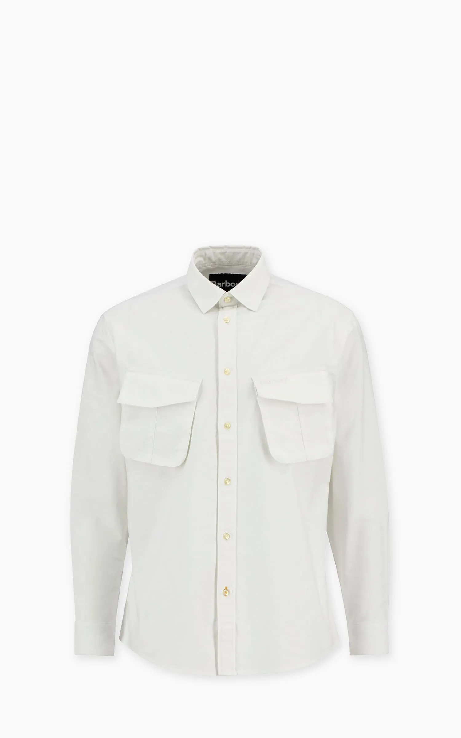 Barbour Arnham Oversized Oxford Jungle Shirt White sold by Cultizm