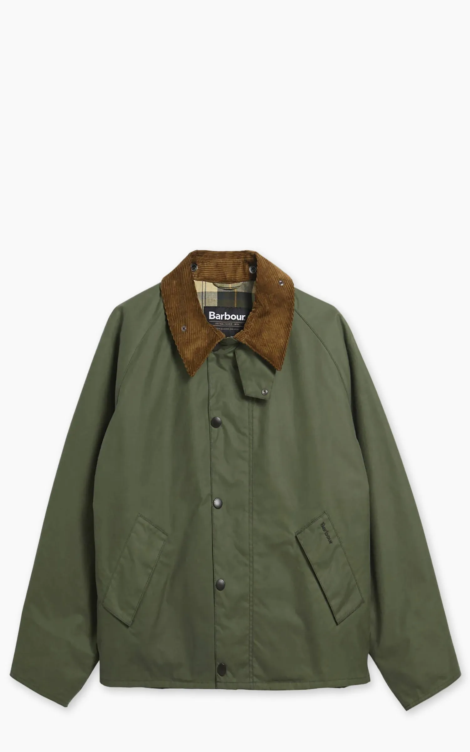 Barbour Oversized Transport Waxed Jacket Light Moss sold by Cultizm