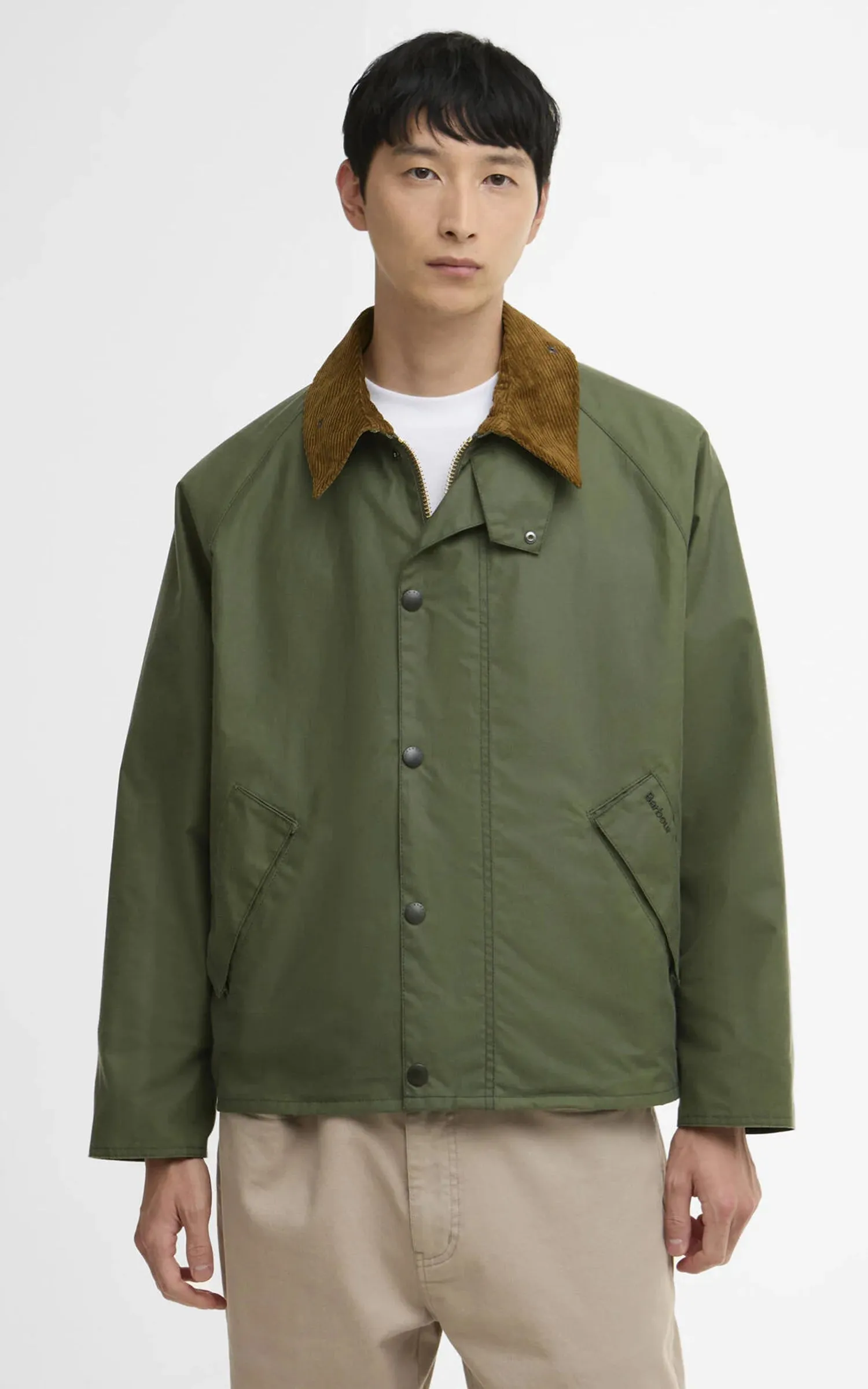 Barbour Oversized Transport Waxed Jacket Light Moss sold by Cultizm product image thumbnail 2