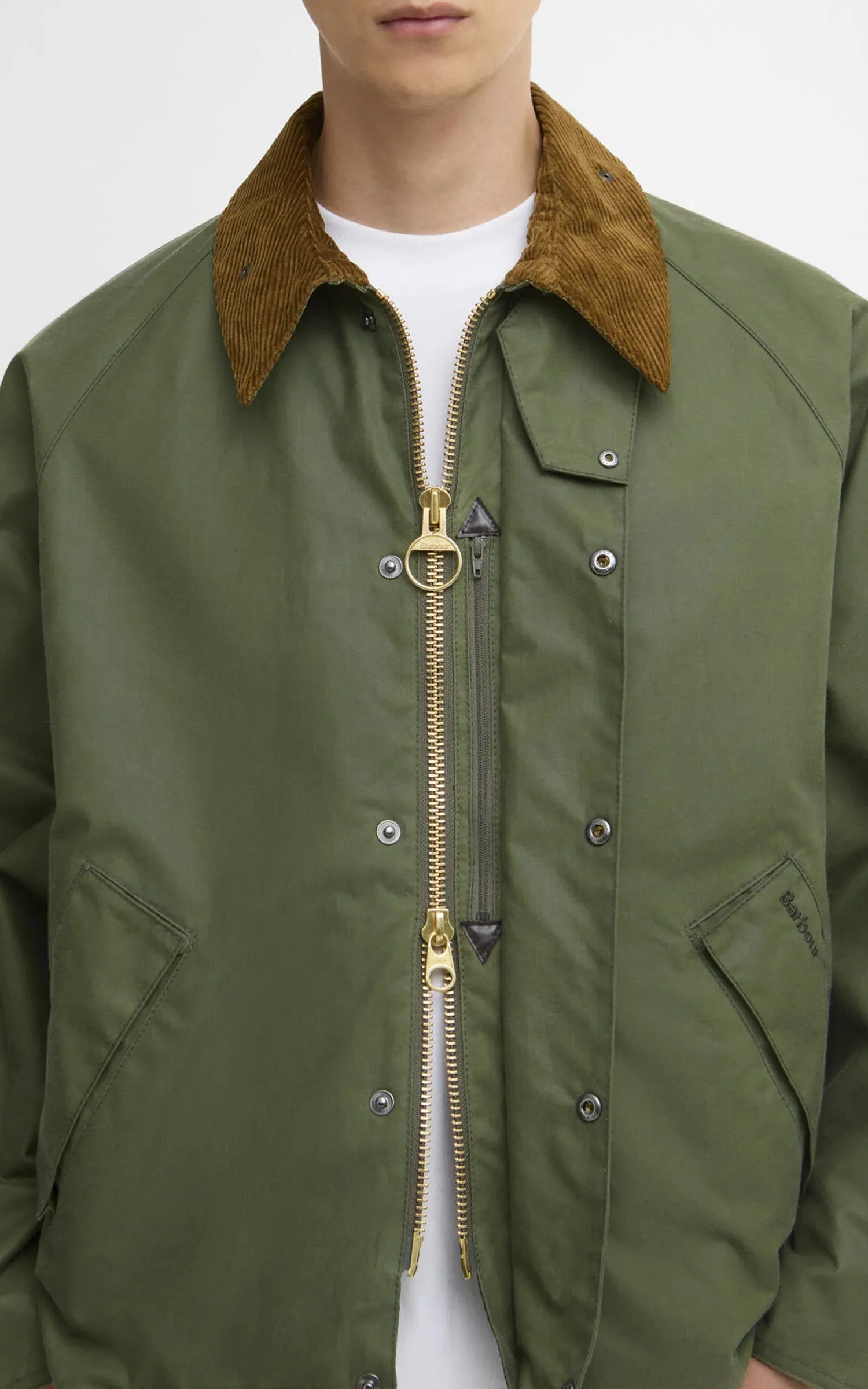 Barbour Oversized Transport Waxed Jacket Light Moss sold by Cultizm product image thumbnail 3