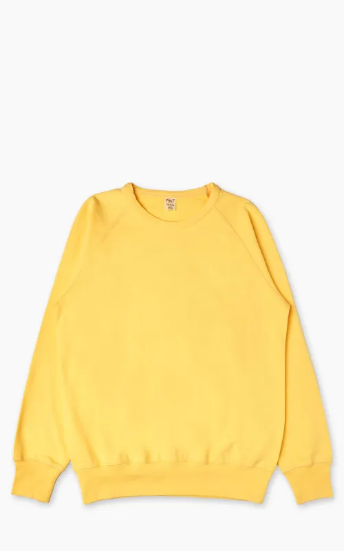 Flea-T Sweatshirt Plain Pigment Dyed Yellow sold by Cultizm
