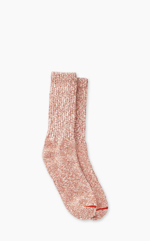 Red Wing Shoes Cotton Ragg Crew Socks Rust/White made by Red Wing Shoes