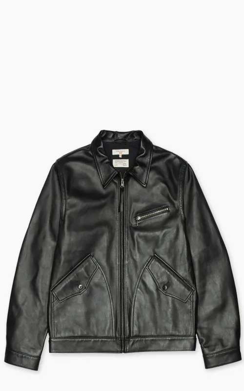 Nudie Jeans Blake Zip Jacket Leather Black sold by Cultizm