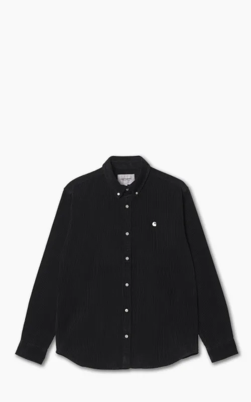 Carhartt WIP L/S Madison Fine Cord Shirt Black/Wax sold by Cultizm