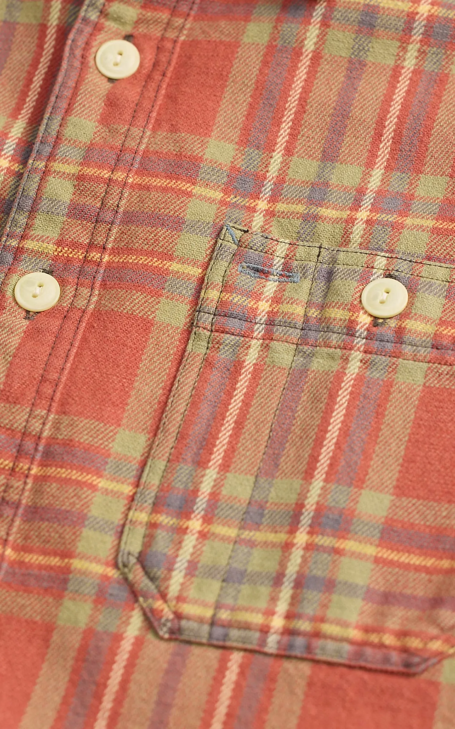 RRL Plaid Twill Workshirt Red/Blue/Green sold by Cultizm product image thumbnail 2