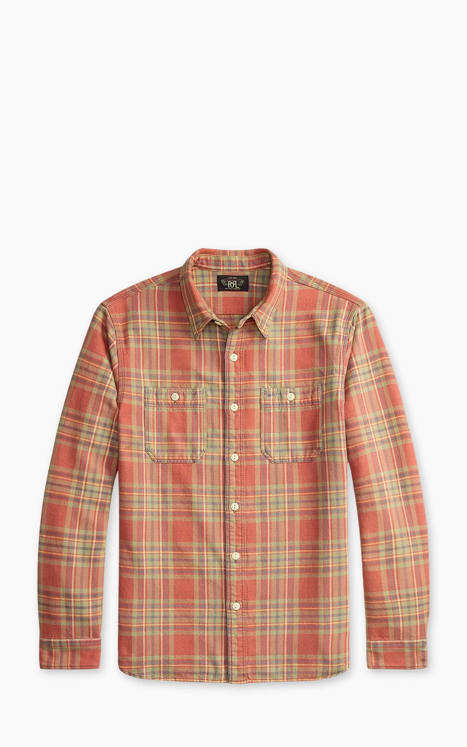 RRL Plaid Twill Workshirt Red/Blue/Green sold by Cultizm