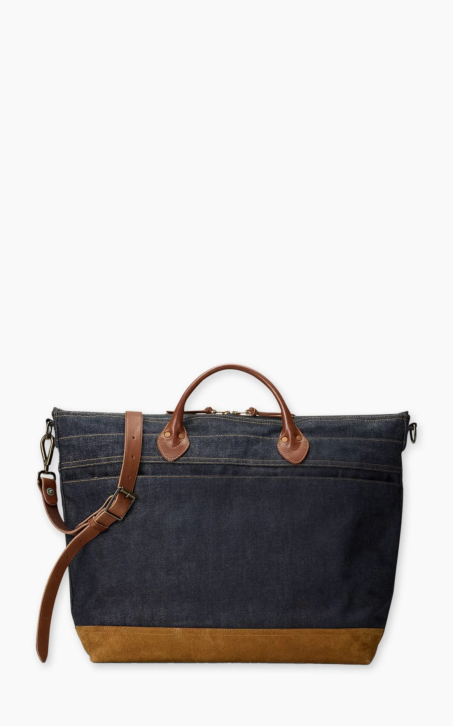RRL Dayton Leather-Trim Denim Tote Indigo/Brown sold by Cultizm product image thumbnail 5