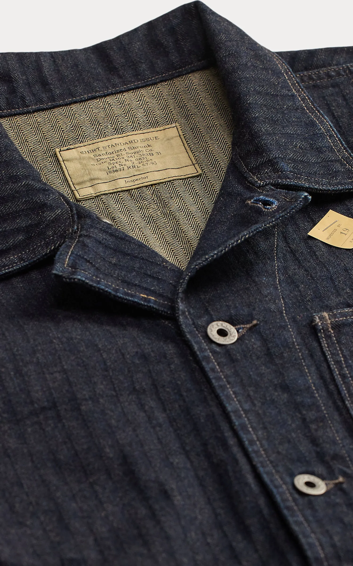 RRL Limited-Edition Indigo Herringbone Shirt Rinse sold by Cultizm product image thumbnail 2