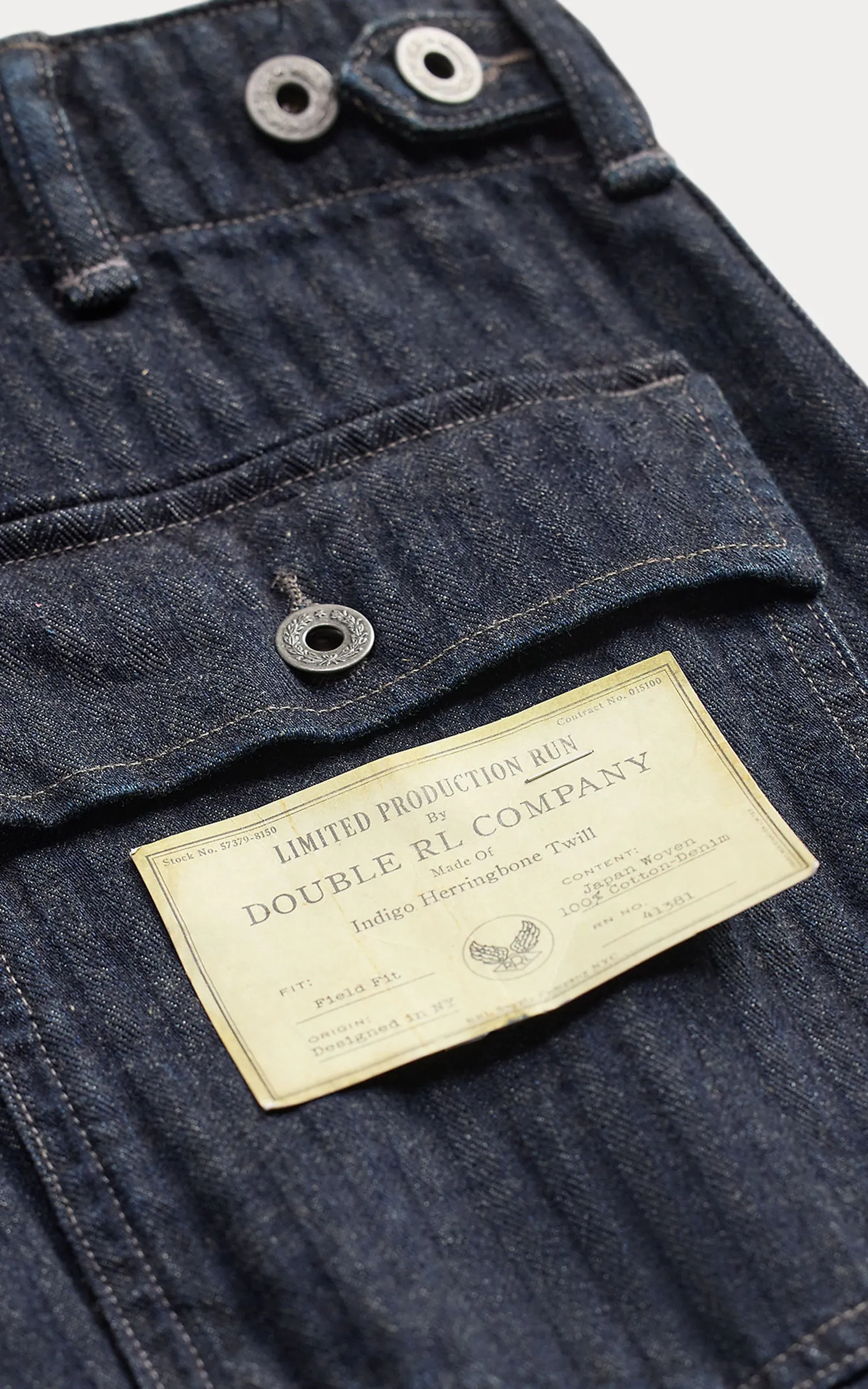 RRL Limited-Edition Indigo Herringbone Pant Rinse sold by Cultizm product image thumbnail 4