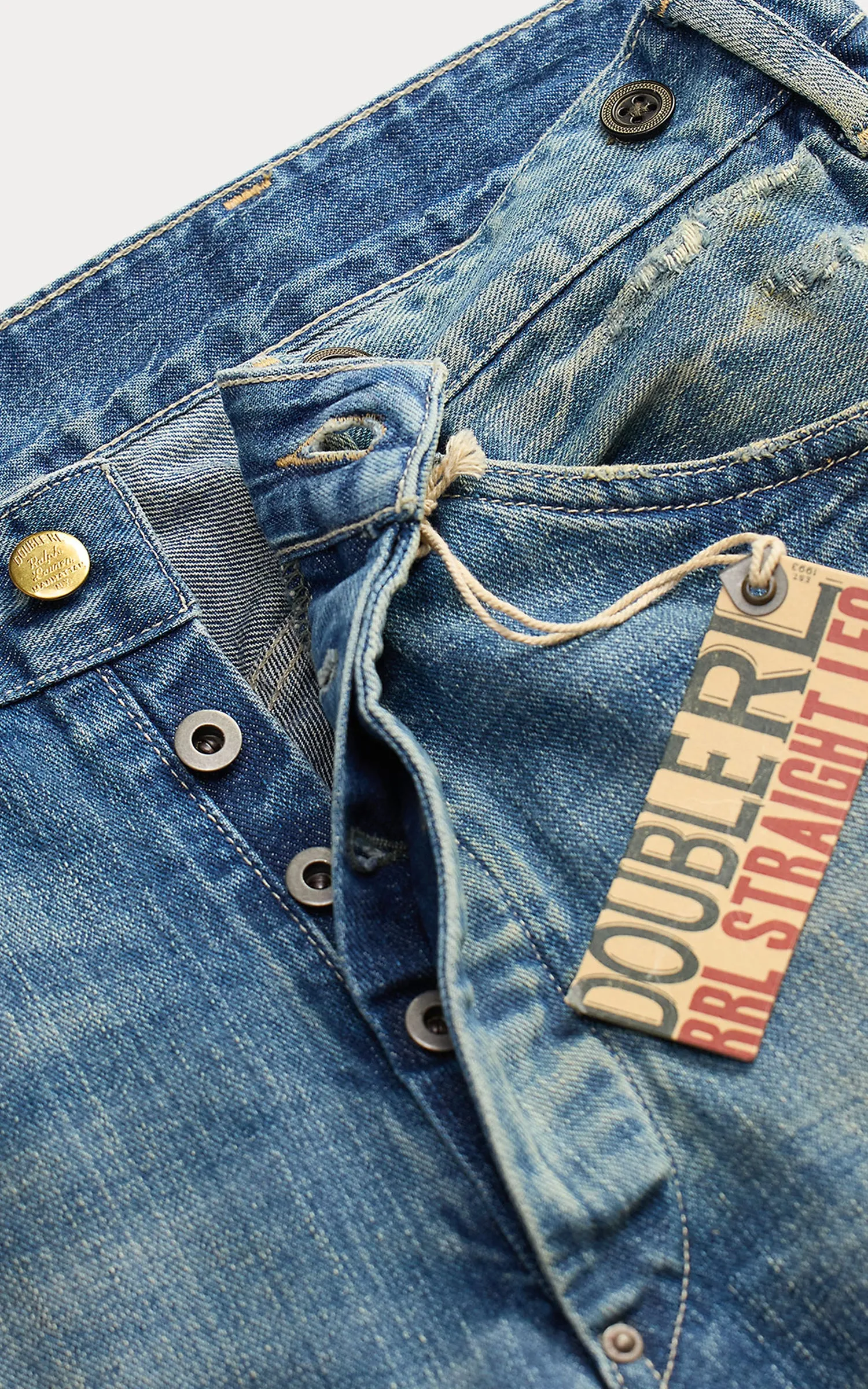 RRL Straight Fit Eastborough Distressed Jean Eastborough Wash sold by Cultizm product image thumbnail 2