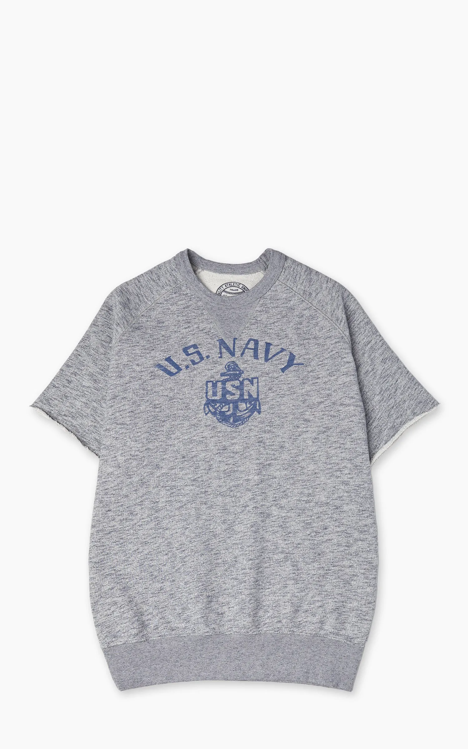 Chesapeake's Felpa S/S Sweatshirt US Navy Grey Melange sold by Cultizm