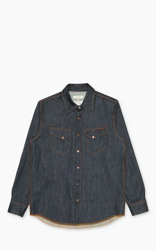 Nudie Jeans Gunnar Denim Shirt Dry Streaky made by Nudie Jeans