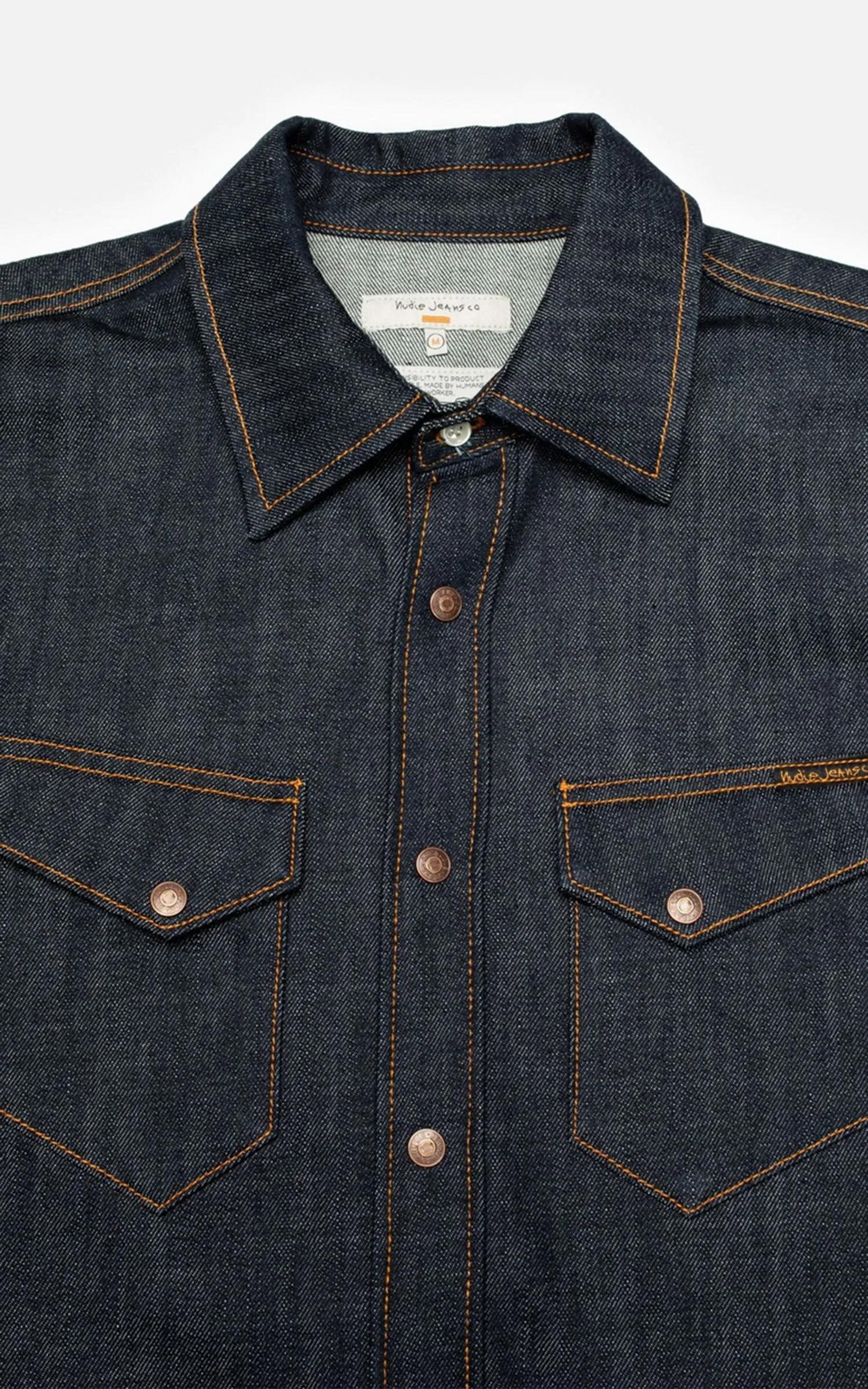 Nudie Jeans Gunnar Denim Shirt Dry Streaky sold by Cultizm product image thumbnail 3