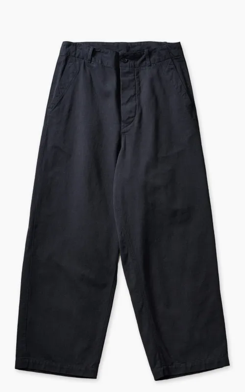 Kaptain Sunshine Cotton Drill Wide Pants Black sold by Cultizm