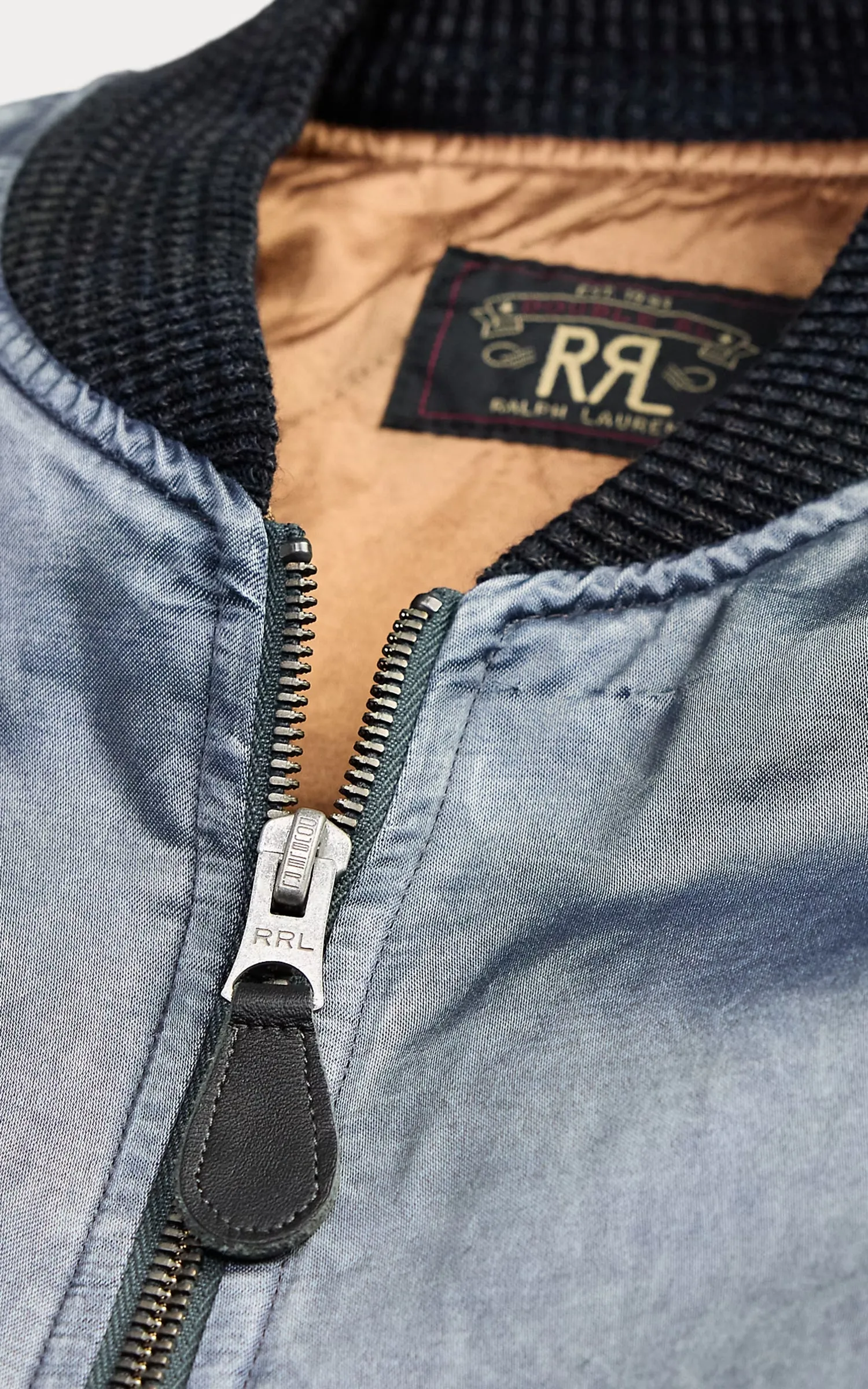 RRL Embroidered Satin Flight Jacket Vintage Blue sold by Cultizm product image thumbnail 5