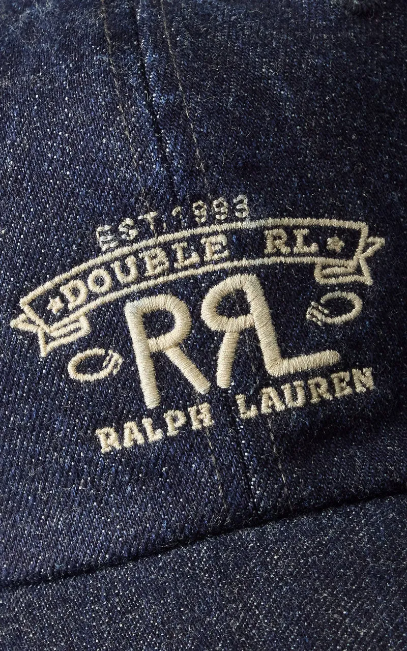 RRL Ranch Logo Denim Ball Cap Indigo Rinse sold by Cultizm product image thumbnail 2