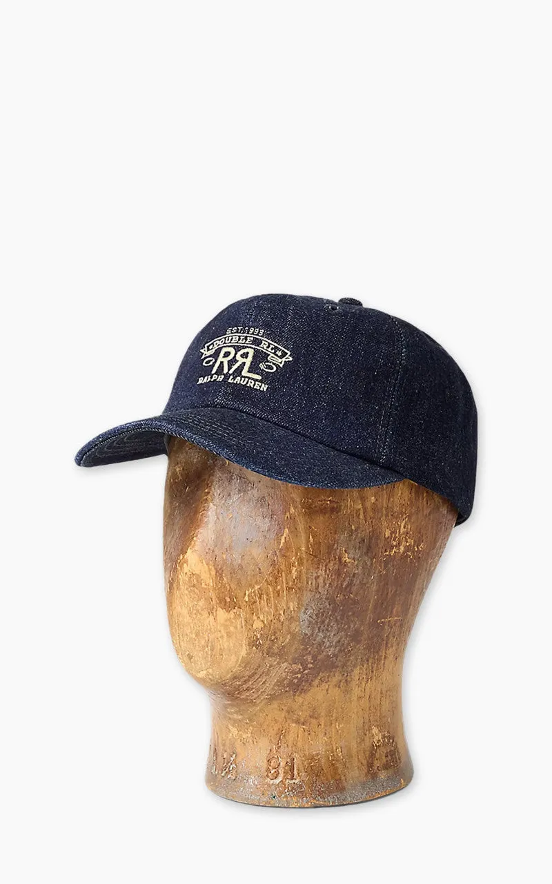 RRL Ranch Logo Denim Ball Cap Indigo Rinse sold by Cultizm