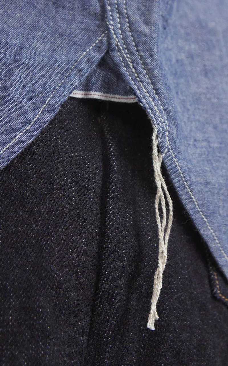 FOB Factory F3494 Selvedge Chambray Work Shirt Blue sold by Cultizm product image thumbnail 5