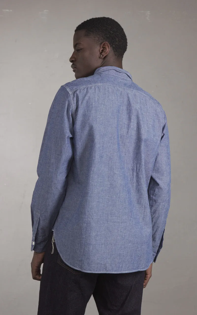 FOB Factory F3494 Selvedge Chambray Work Shirt Blue sold by Cultizm product image thumbnail 4