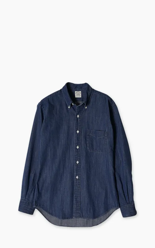 Kamakura Shirts Vintage Ivy Button-Down Japanese Denim Shirt Dark Blue 7oz sold by Cultizm