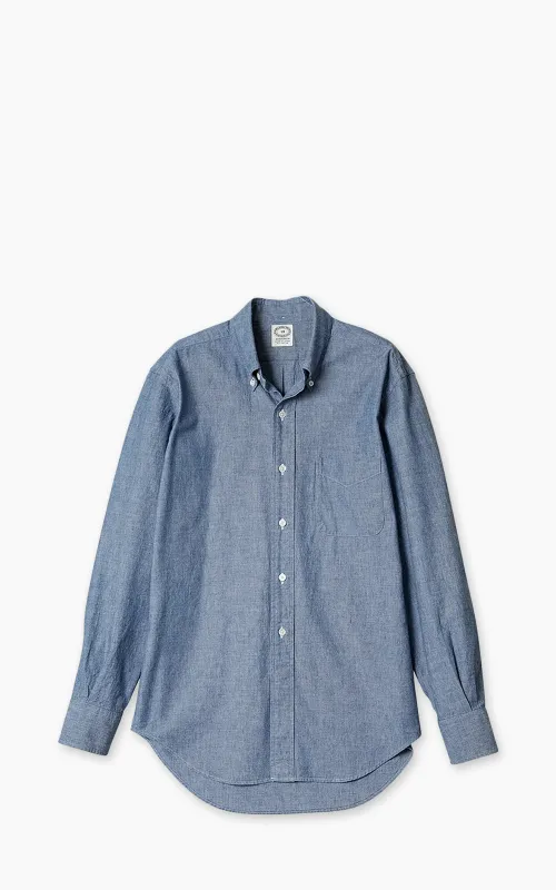 Kamakura Shirts Vintage Ivy Button-Down Chambray Shirt Blue sold by Cultizm