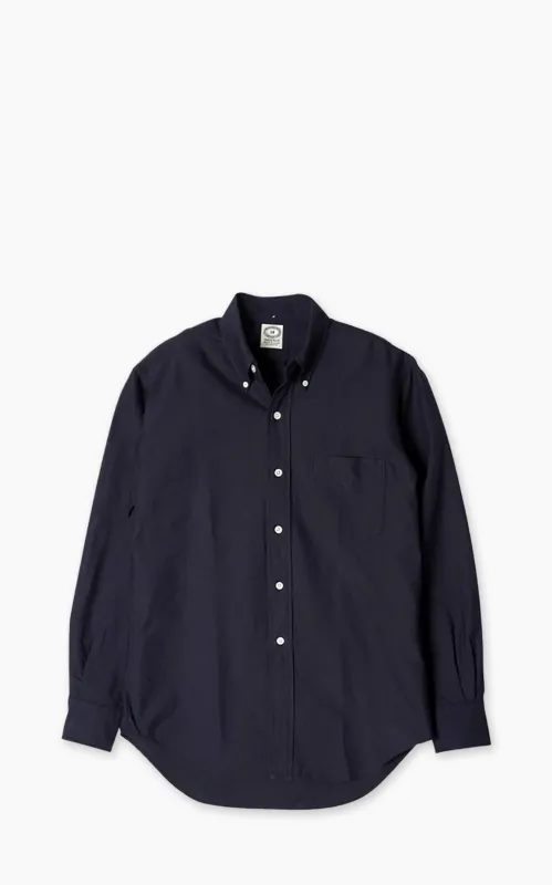 Kamakura Shirts Vintage Ivy Button-Down Oxford Shirt Navy sold by Cultizm