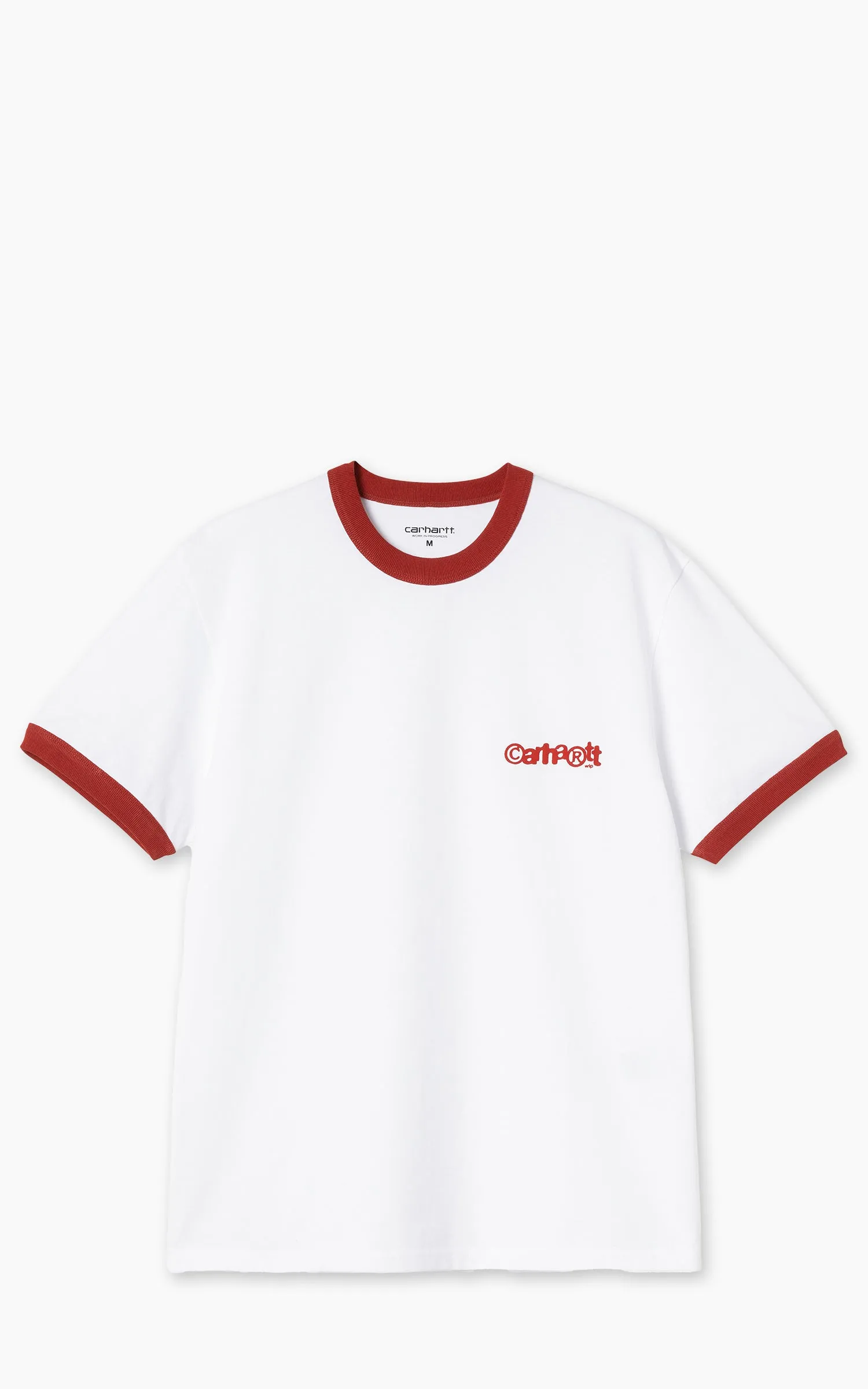 Carhartt WIP S/S Ip Ringer T-Shirt White/Red/Red sold by Cultizm