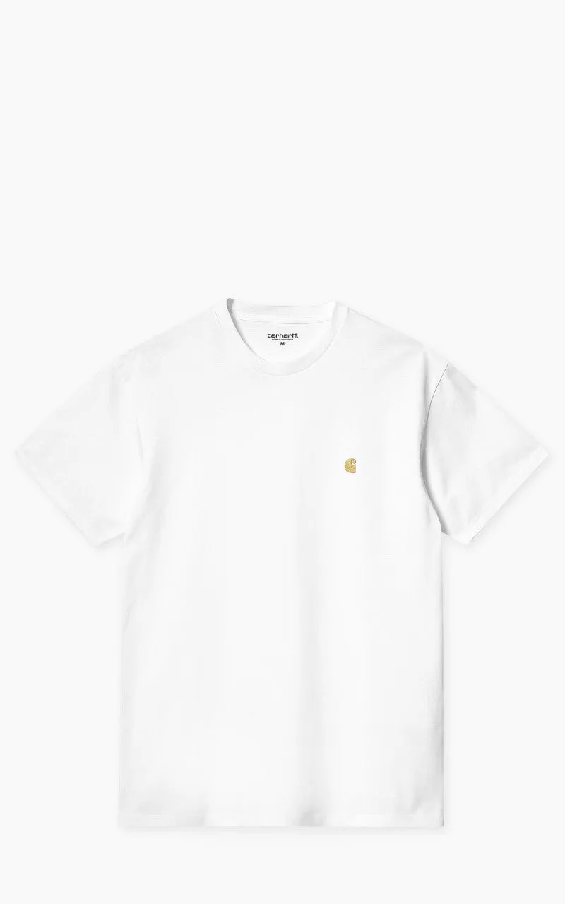 Carhartt WIP S/S Chase T-Shirt White/Gold sold by Cultizm