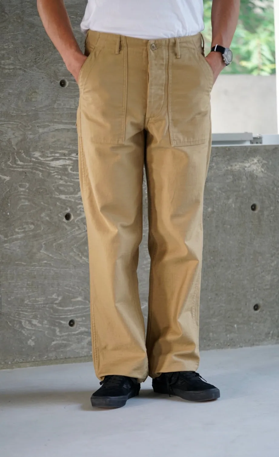 OrSlow US Army Fatigue Pants Regular Sand Beige sold by Cultizm